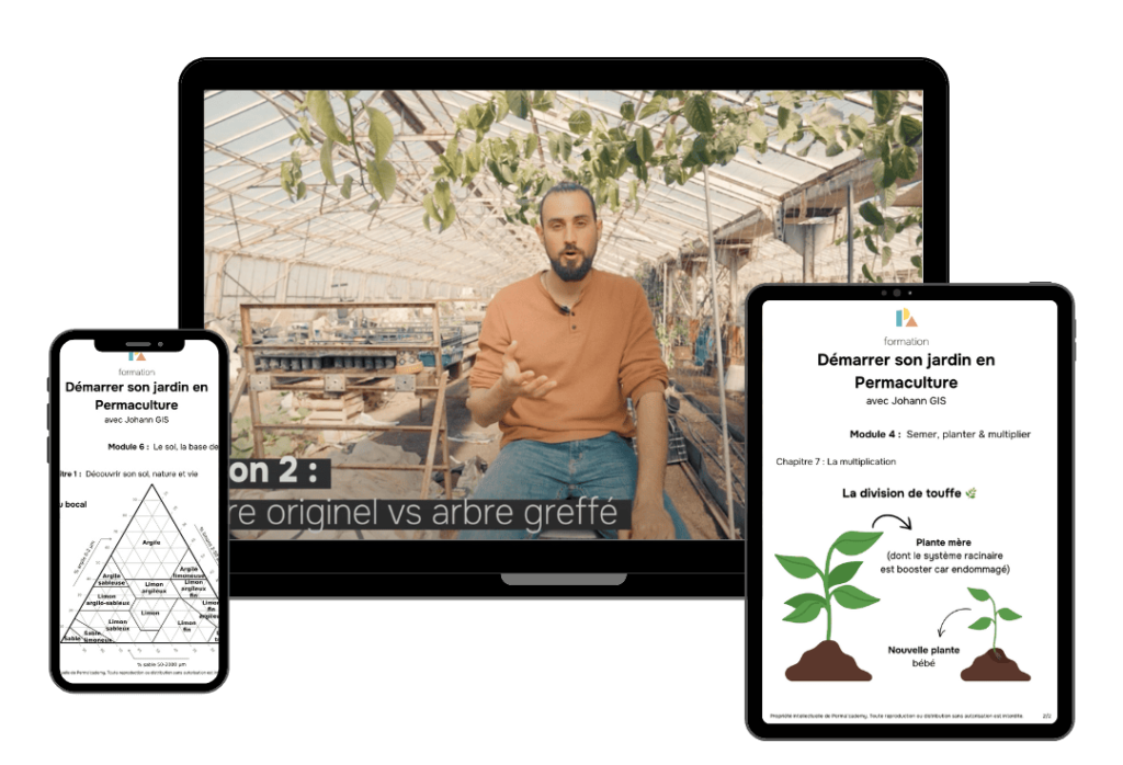 aperçu de la formation en ligne de johann gis sur la permaculture
