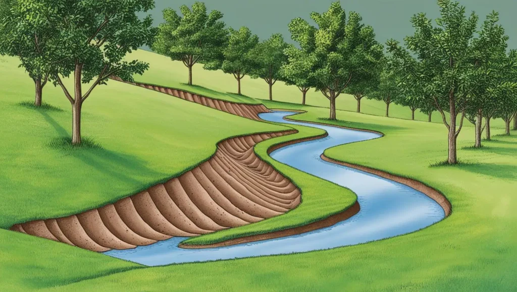 illustration de swale en permaculture